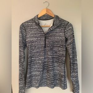 Nike 1/4 zip black and white dri-fit pullover